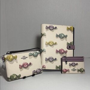 Coach Multicolor Candy Print Accessory Set